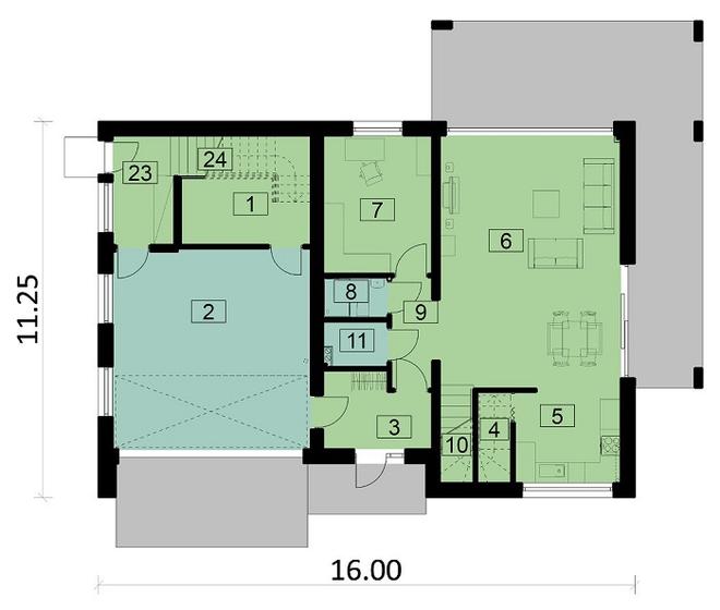 Projekt domu Ka45 (dwulokalowy)