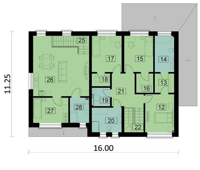 Projekt domu Ka45 (dwulokalowy)