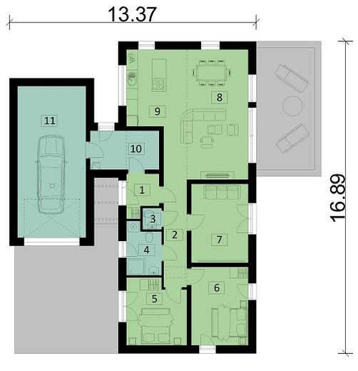 Projekt domu Ka94 war.1