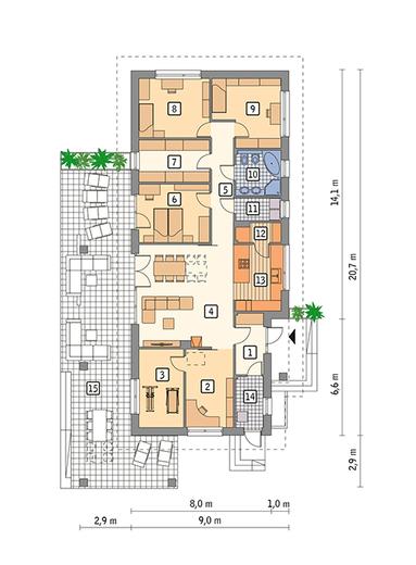 Zachodzące słońce - wariant VII