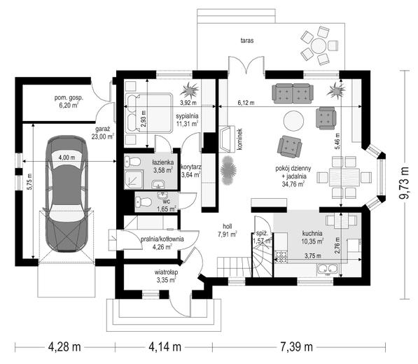 Zgrabny z przedsionkiem