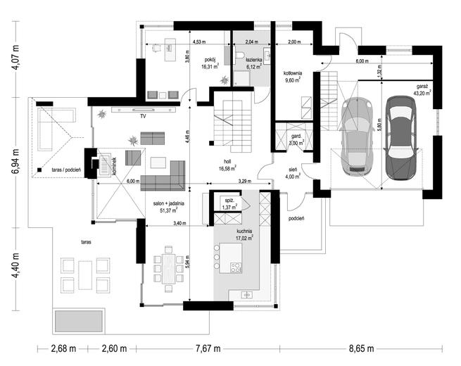 Dom z Widokiem 3 wariant B