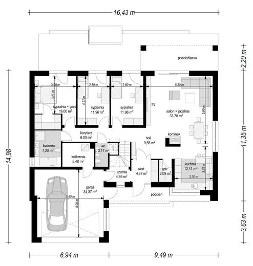 Parterowy 3 wariant B