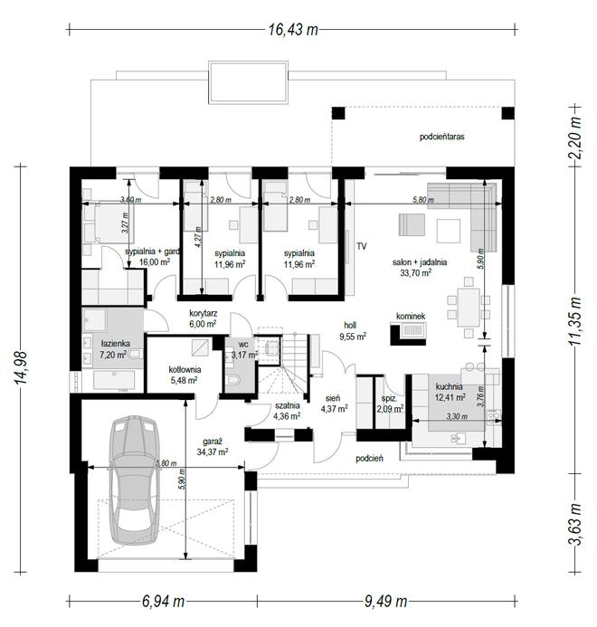 Parterowy 3 wariant B