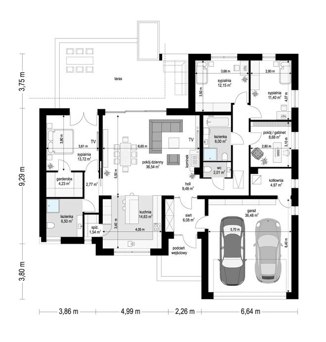 Willa Parterowa 2 wariant D