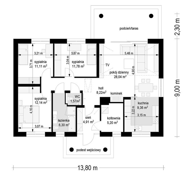 Dom na Dębowej wariant B