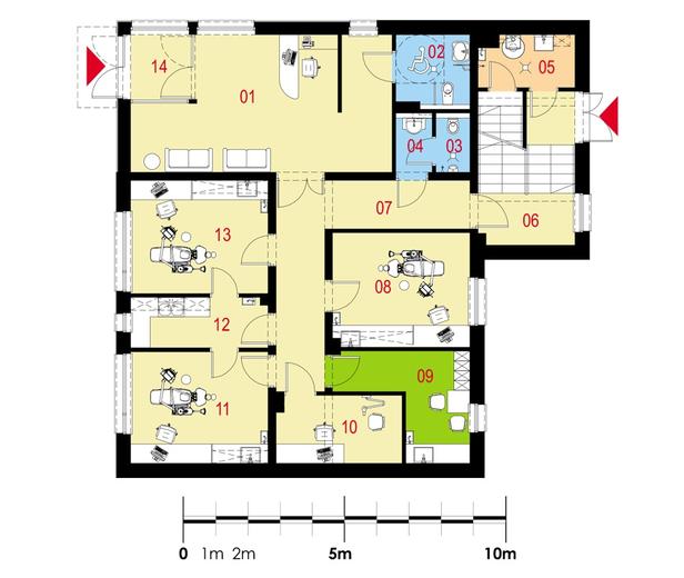 Budynek usługowy z częścią mieszkalną (częściowo podpiwniczony) Oppidanus I