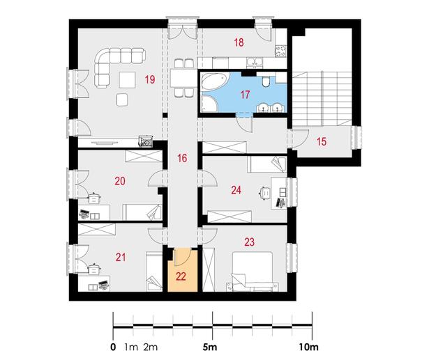 Budynek usługowy z częścią mieszkalną (częściowo podpiwniczony) Oppidanus I