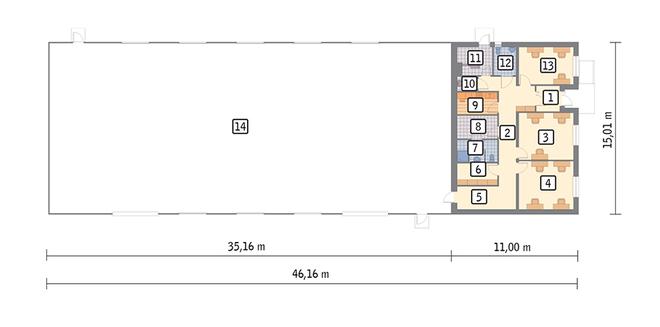 Magazyn (stalowy) z częścią socjalno-biurową (murowaną) PMC23St