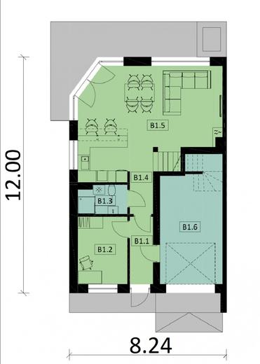 Projekt domu Ka31 S (segment)