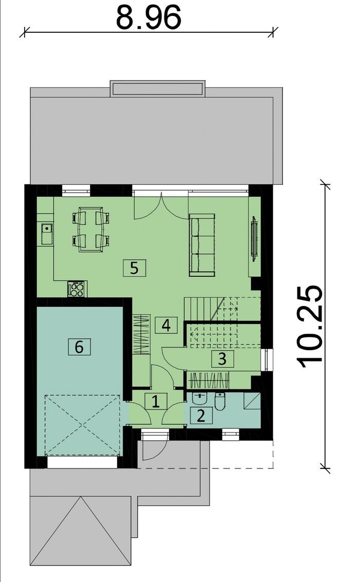 Projekt domu Ka125 S (segment)