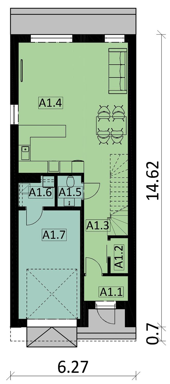 Projekt domu Ka13 S (segment)