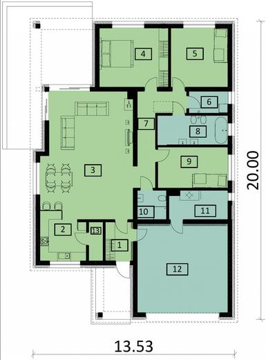 Projekt domu Ka23 war.1 T