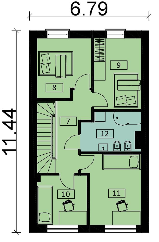 Projekt domu Ka120 S (segment)