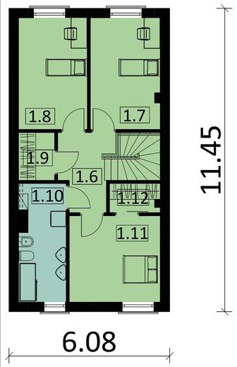 Projekt domu Ka119 S (segment)