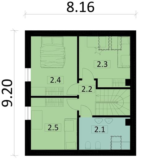 Projekt domu Ka113 S (segment)