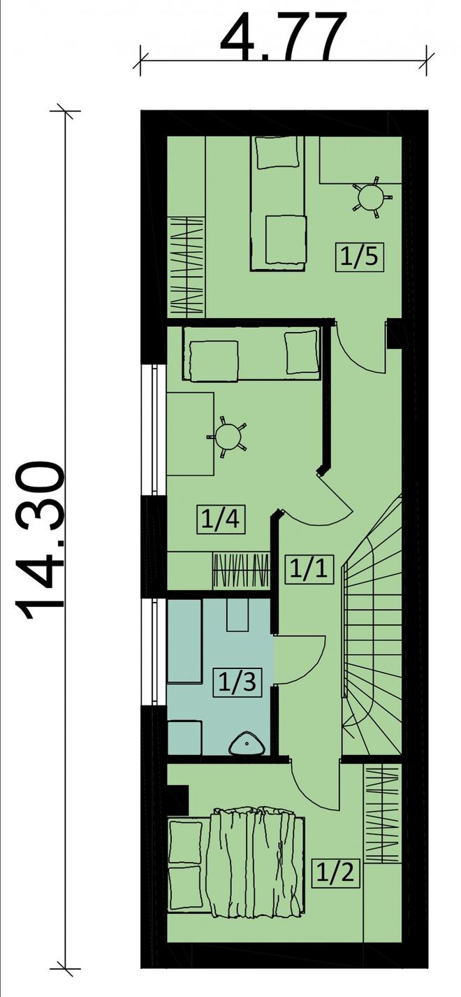 Projekt domu Ka111 S (segment)