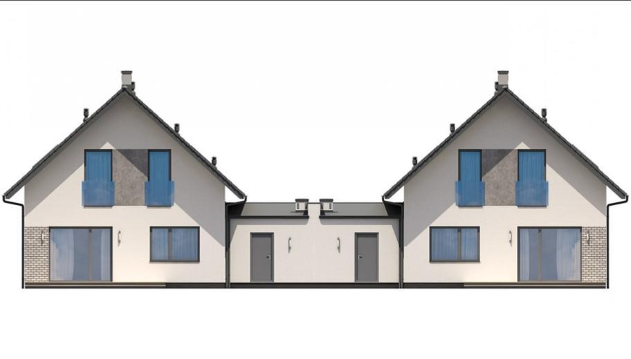Projekt domu Ka110 DW (dwulokalowy / bliźniak)