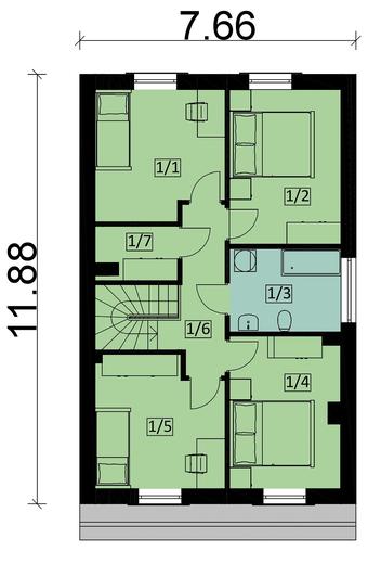 Projekt domu Ka106 S (segment)