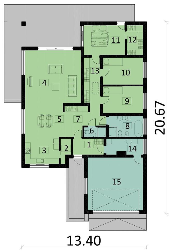 Projekt domu Ka97 Sz