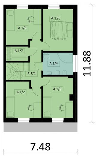 Projekt domu Ka92 S (segment)