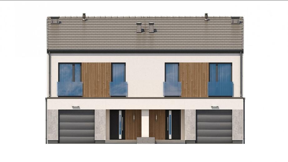Projekt domu Ka85 (dwulokalowy / bliźniak)
