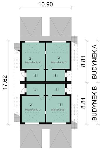 Projekt domu Ka132 (czterolokalowy)