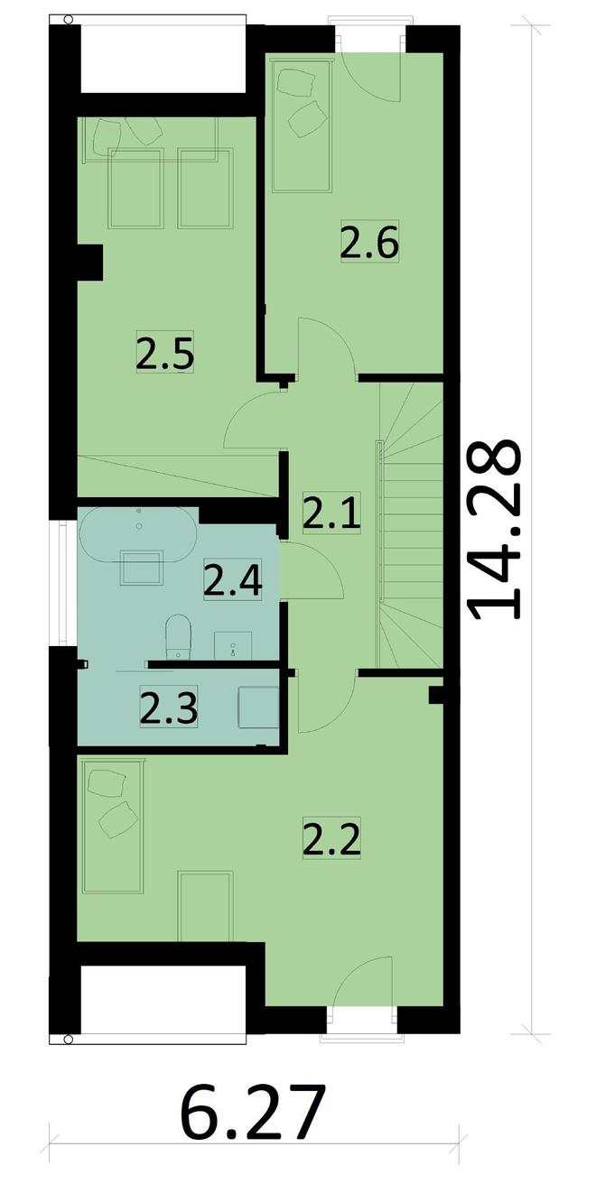 Projekt domu Ka62 S (segment)