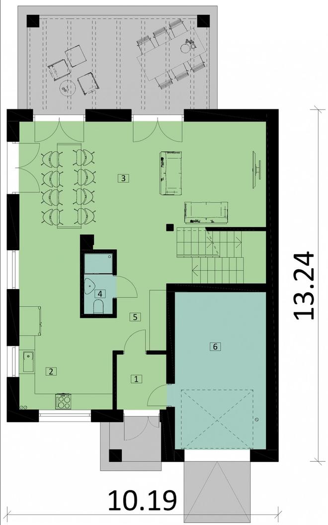 Projekt domu Ka60 S (segment)