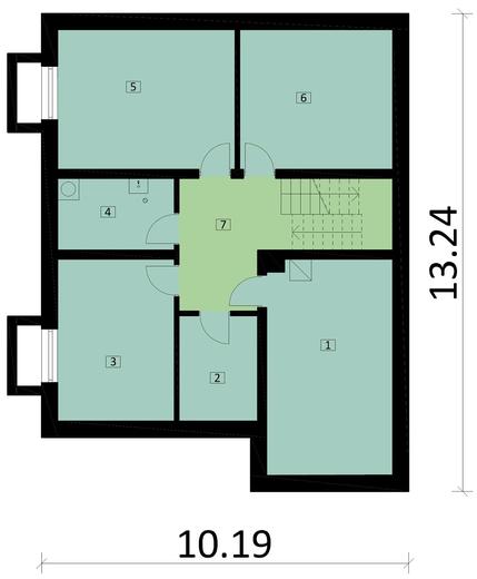 Projekt domu Ka60 P S (podpiwniczony, segment)
