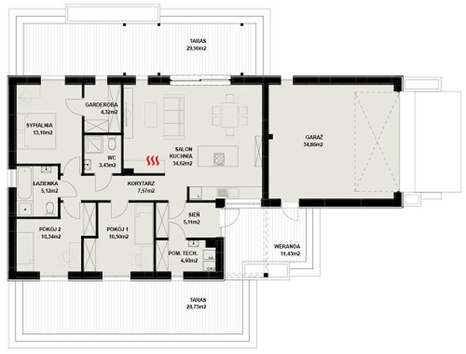 Projekt domu TK102G2