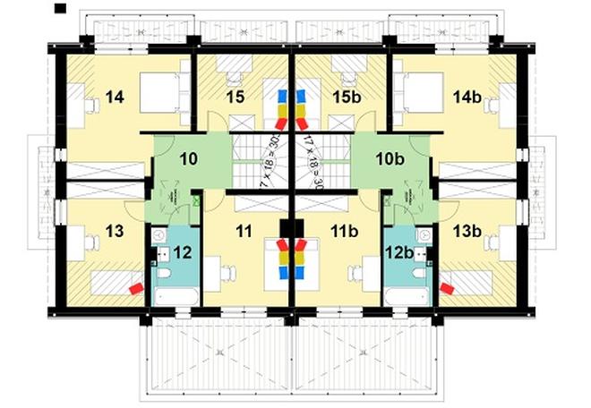 Projekt domu TK90D2 (dwulokalowy)
