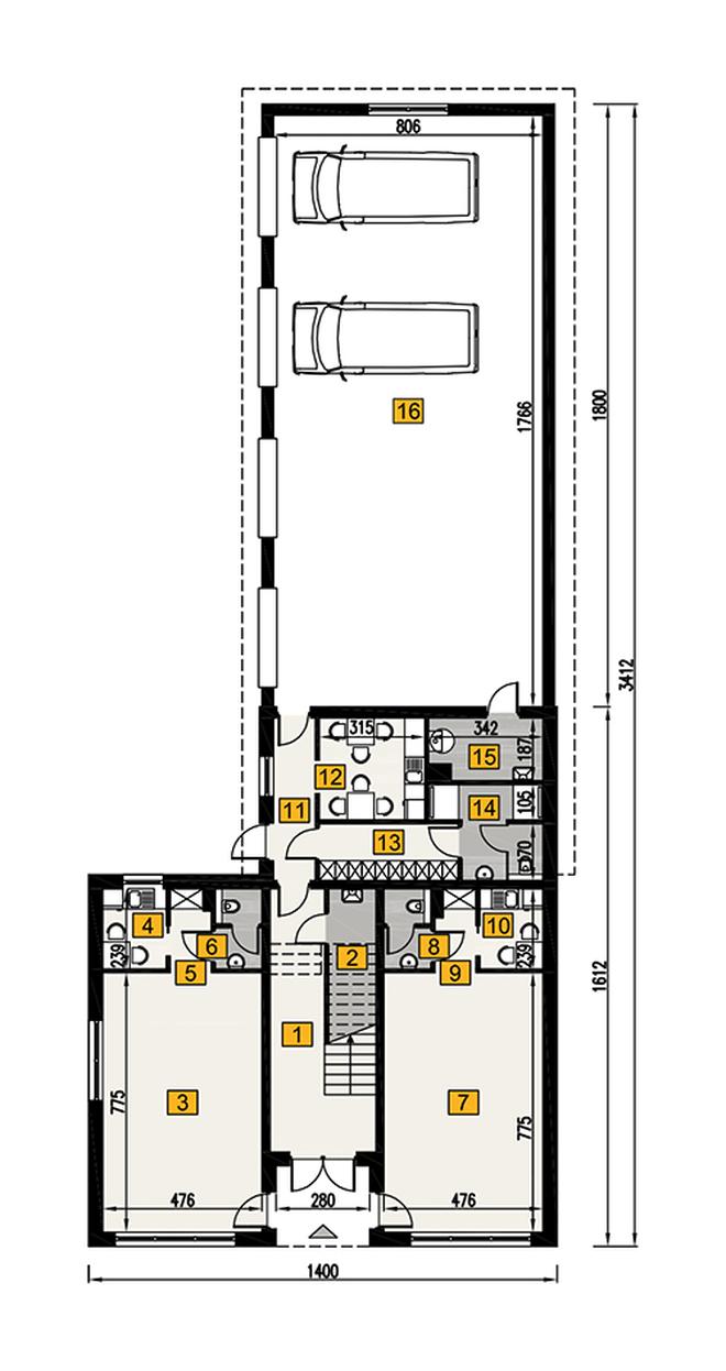 Budynek usługowy U34a