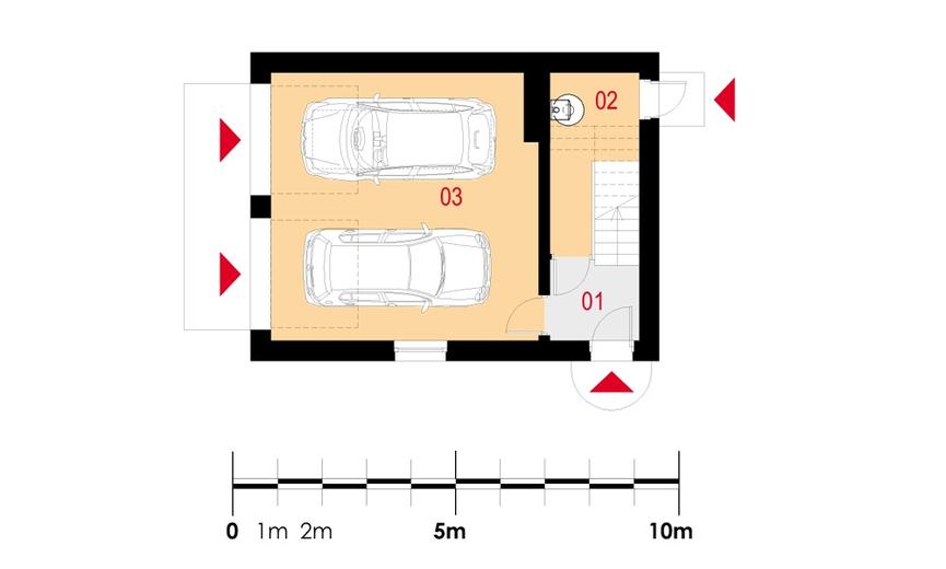 Garaż z częścią gospodarczą (Vehiculum I G2)