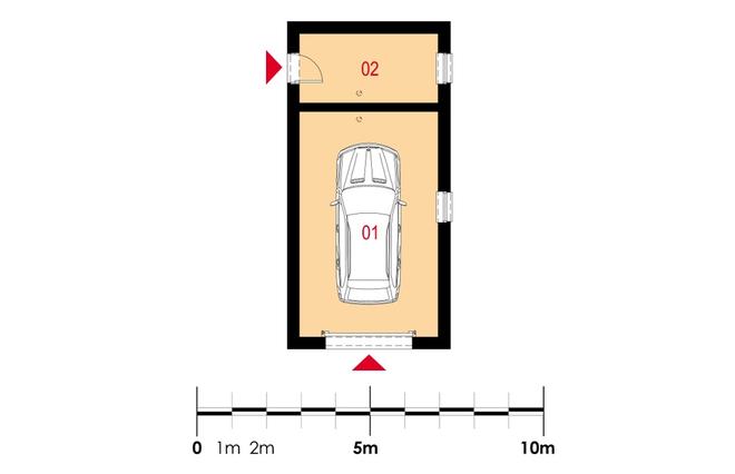 Garaż z częścią gospodarczą (Vehiculum II G1)