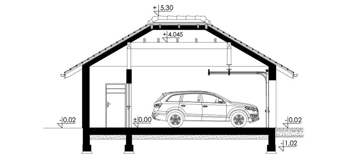Garaż z częścią gospodarczą (Vehiculum IV G2)