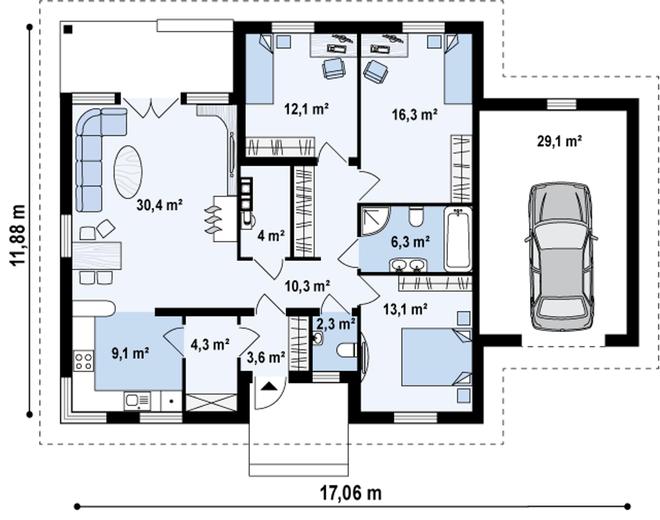 Projekt domu Z24 L GP