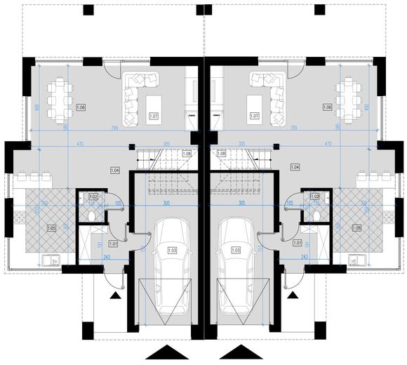 Projekt domu AI05 (bliźniak)