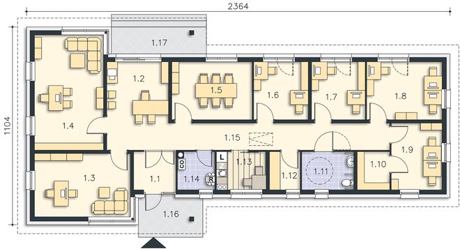 Budynek usługowy Office 1