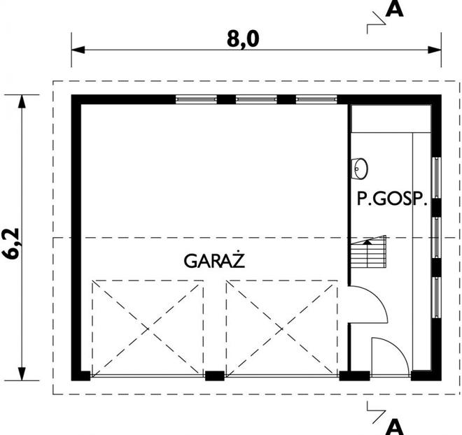 Garaż 04 (z częścią gospodarczą)