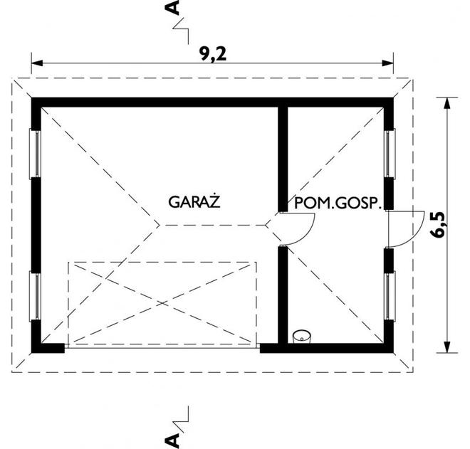 Garaż 30 (z pomieszczeniem gospodarczym)
