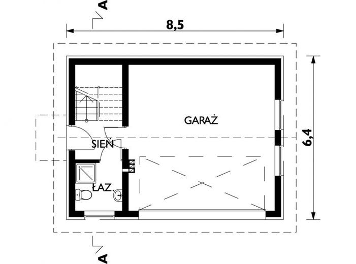 Garaż M6 (z częścią gospodarczą)