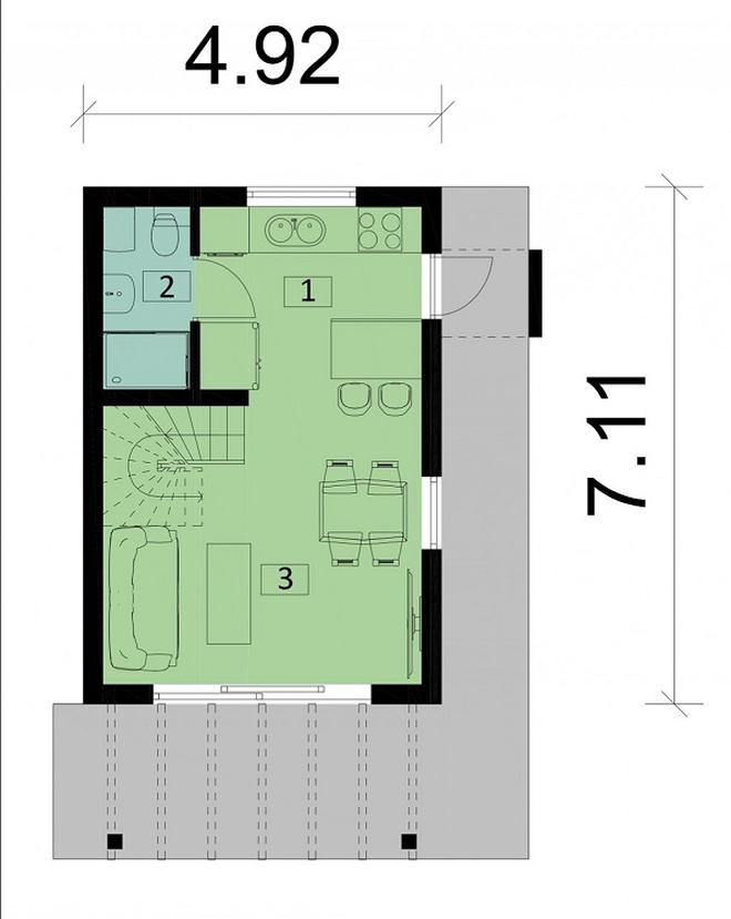 Projekt domu Ka146 Sz (letniskowy)