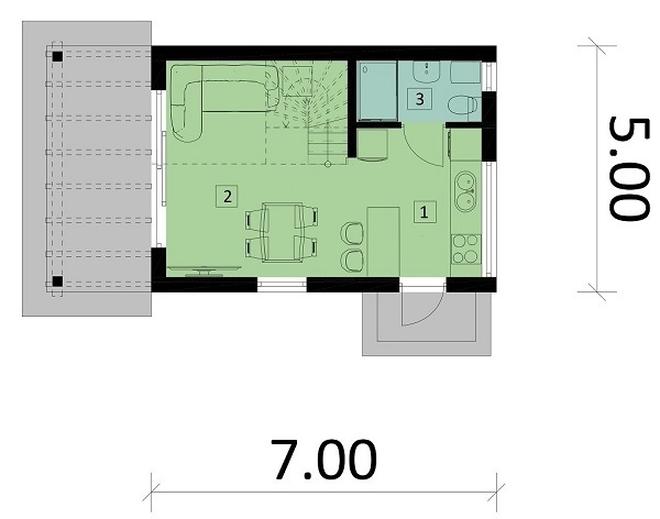 Projekt domu Ka151 (letniskowy)