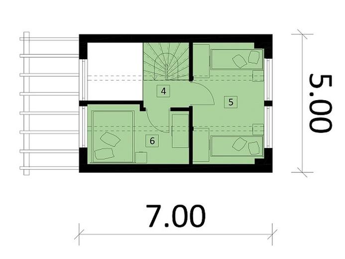 Projekt domu Ka151 (letniskowy)