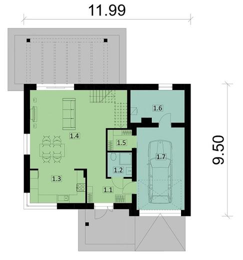 Projekt domu Ka170 T