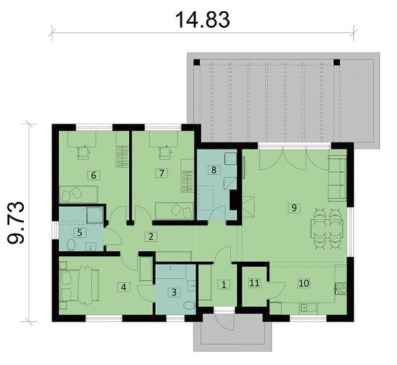 Projekt domu Ka21 Sz