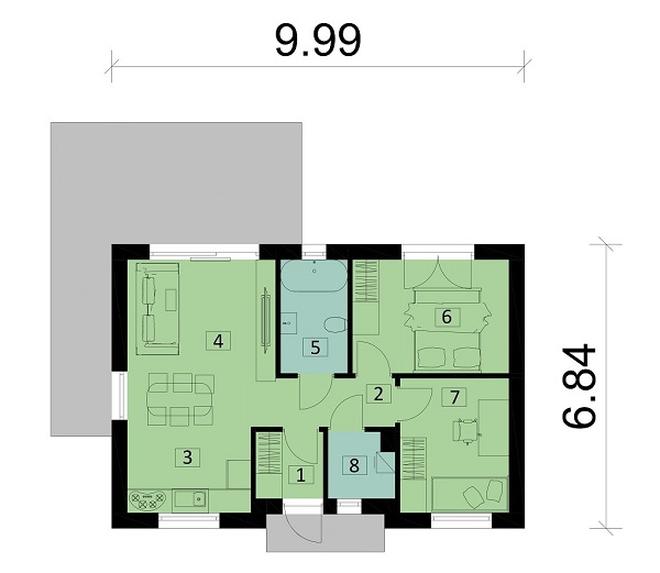 Projekt domu Ka252 Sz