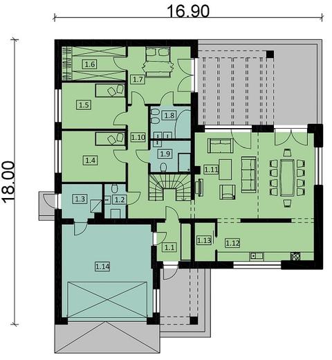 Projekt domu Ka27 war.3 Sz