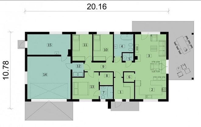 Projekt domu Ka44 2G Sz